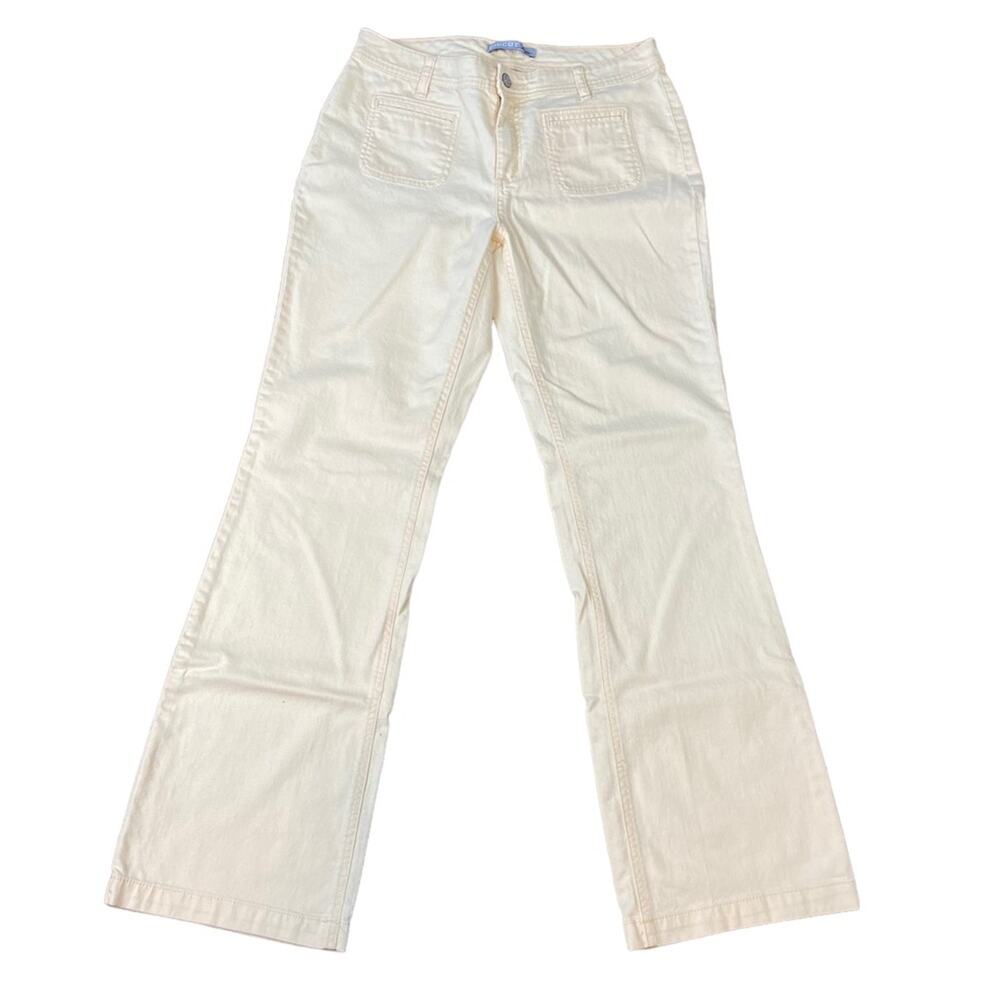 Chico’s Platinum Stretch Jeans Light Yellow Sz 1